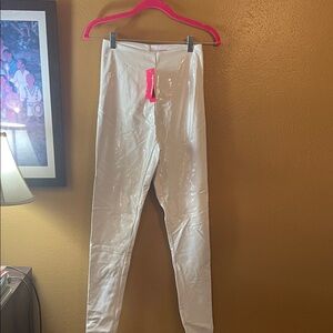 Commando Women's White Jeans Leggings Faux Leather